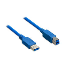 SYBA Cable USB 3.0 AM to BM Blue SuperSpeed 4.8Gbps 6Feet Retail - $36.36