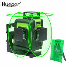 Huepar 3 x 360 Degree Green Beam Laser Level Outdoor 3D Self-Leveling Cr... - $169.99