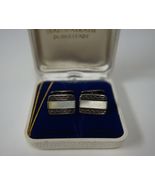 PAIR OF VINTAGE 835 STERLING SILVER MENS CLIFFLINKS WITH MOTHER OF PEARL... - £35.19 GBP