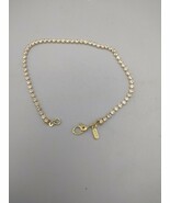 Monet Gold Tone Dainty Tennis CZ Bracelet 7 1/2&quot;  - $186.54 MXN