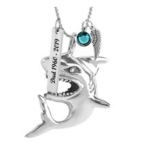 Super Shark Ash Pendant Urn - Love Charms™ Option - £22.38 GBP