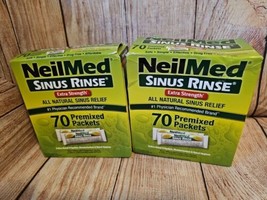 2x 70 NeilMed Sinus Rinse Saline Irrigation Pre-Mixed Packs Extra Streng... - £29.05 GBP