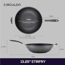 Circulon A1 Series ScratchDefense 13.25&quot; Nonstick Induction Stir Fry Pan... - $73.30 CAD