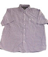 George Strait by Wrangler Shirt Mens 3X Western Cowboy Purple Blue Strip... - £19.62 GBP