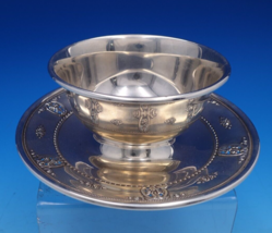 Rose Point by Wallace Sterling Silver Dip Dish with Attached Underplate (#7800) - $385.11