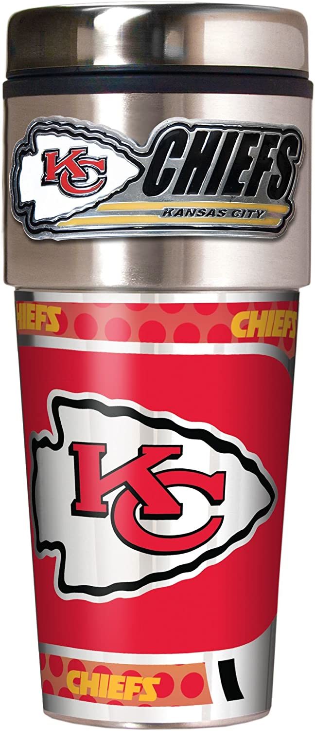 Kansas City Chiefs Metallic Travel Tumbler Stainless Steel 16oz - $24.99