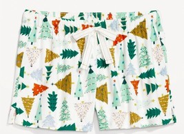 Old Navy Womens 3X Flannel Boxer Pajama Shorts O Christmas Tree Winter X... - $13.77