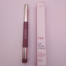Clarins Joli Rouge Crayon 2 in 1 Define Fill 744C PLUM - $12.86