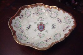 Japanese Import on Meissen &amp; Dresden Style Pieces pin Dish w/Coat of arm... - $29.40