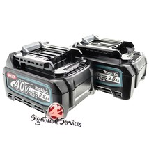 2 Makita BL4025 XGT 40V MAX 2.5 Ah Li-Ion Cordless Battery Pack Lithium-... - £207.96 GBP