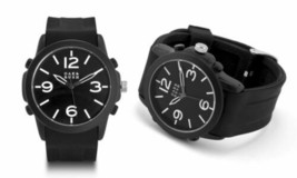 NEW Oak &amp; Rush 2452-OR Men&#39;s White Luminous Hands Black Silicone Casual Watch - £14.20 GBP