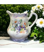 Mini China Pitcher Creamer Grapes Floral Teacup Roses purple lavender  V... - €12,89 EUR