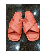 A New Day Pink Women&#39;s Daisy Crossband Coral Slide Slip-On Sandals Size 8 - $38.78 CAD