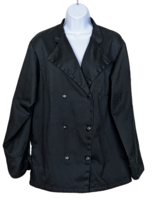 Softuf Sz S Women&#39;s Black Chefs Coat Jacket Uniform SP3220  RN26118 - £13.94 GBP