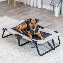 TRIXIE Dog Lounger 79x19x50 cm Grey and Black - £50.60 GBP