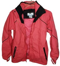 Columbia Omni Tech Interchange Bugaboo Jacket Youth Size 14/16 Pink Black STAIN - £15.97 GBP