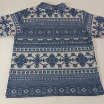 Pebble Court Men's White & Blue 3/4 Sleeve Pullover Sweatshirt Size Medium image 10