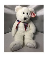Ty Beanie Buddies 14&quot; Beanie Baby &#39;LIBEARTY&#39; The Bear 2000 With Tag Retired - $10.38