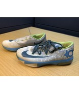 Nike KD 6 GS 599477-005 Size 6Y Pure Platinum/Vivid Blue Volt KG Running - $35.64