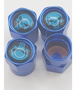 1 Set of 4 Blue Punisher Tire Valve Stem Caps For Car, Standard Fitting ... - $6.75
