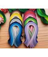 40 colors quilling paper 3200 strips for jewelry, wall art, decorations - $36.60 CAD