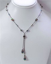 Dabby Reid Heidi Necklace Prism Swarovski Crystals Dbl Dangle Y HDN 4109B - £22.15 GBP