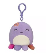 New Squishmallows 3.5&quot; Clip-On Beula The Octopus, NWT - $11.29