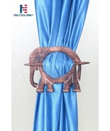 Wooden Elephant Curtain Tie backs Drapery Holdbacks Rustic Set of 2 Home... - $49.00