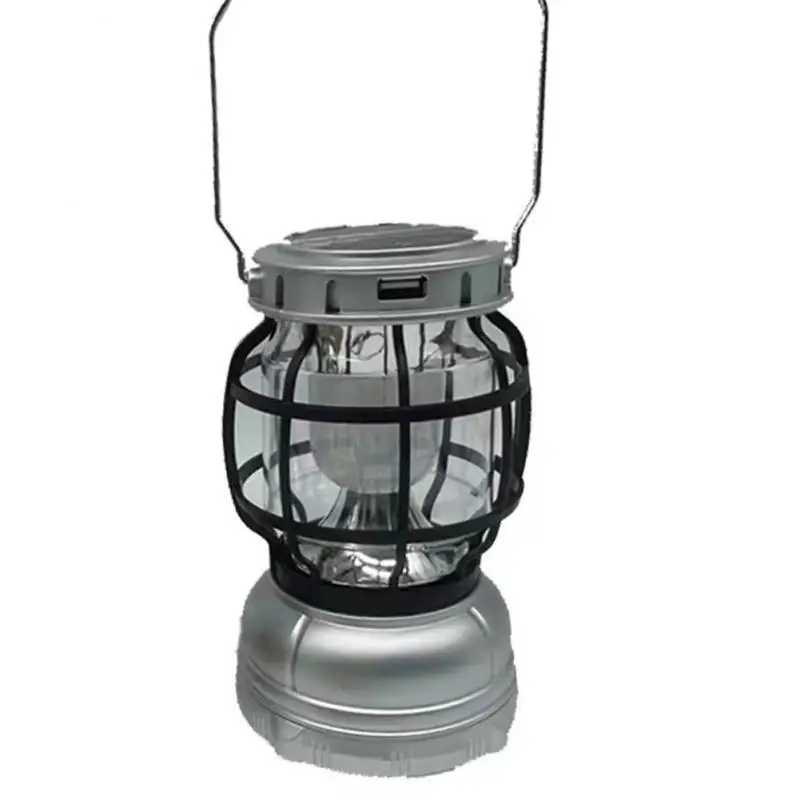 LED Retro Solar Portable Lanterns Camping Light USB Rechargeable  Light Outdoor  - £154.76 GBP