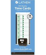 Lathem Weekly Thermal Print Time Cards, Single Sided 2100HD and 800P Tim... - £18.41 GBP