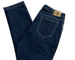 BESPOKE MYOJ Hand Made Blue Stretchy Jeans High Rise Straight 38x28 - £23.42 GBP