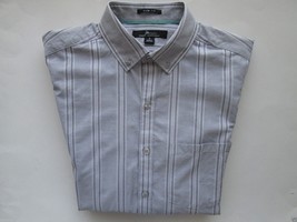 Marc Anthony Slim Stripe ButtonDown Men Casual Shirt Light Gray S (15|33... - $25.64
