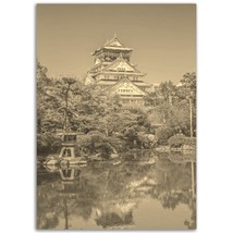 Vintage Osaka Japan Poster Print | Retro Osaka Park Temple Sepia Photo Gift | Os - $19.99