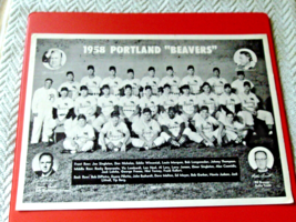 1958 Portland Beavers Pacific Coast League Original Photo W/ Mail Stamps - £62.65 GBP