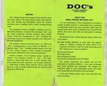 Doc&#39;s Menu &amp; History North Broadway Wichita Kansas  - $17.82