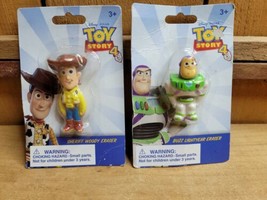 Set of 2 Disney Pixar Toy Story 4 Eraser Woody &amp; Buzz Lightyear School E... - $14.84