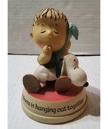 Peanuts Linus Snoopy Figurine Happiness is Hanging out Together 2010 Hal... - £37.00 GBP