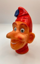 Vintage German rubber finger Puppet clown Face funny smile teeth happy - £25.71 GBP