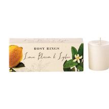 Rosy Rings Lemon Blossom and Lychee Hand Poured Votive Candles Set of 3 - £18.87 GBP