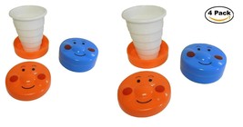 4 Pack Childrens Foldable Drinking Cup Perfect For Lunch Boxes Reusable - £5.53 GBP