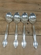 X4  Wm Rogers Silver Precious Mirror Table Spoons, New Like Condition - $24.70