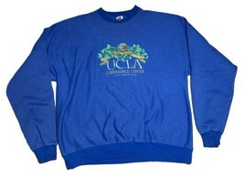 VTG RARE UCLA Conference Center Lake Arrowhead Crewneck Sweater Size XL Blue - £43.63 GBP