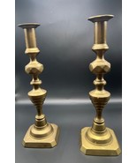 Brass Candle Sticks Beehive Design 11” tall, Push-up design - $18.76