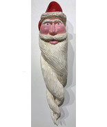 Folk Art Santa Christmas Hanging Wood Carving Figure Ornament Everett Ko... - €30,08 EUR