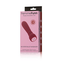 FemmeFunn Booster Bullet Massager Rechargeable Silicone Vibrator Maroon - £55.35 GBP