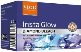VLCC Insta Glow Diamond Bleach with Diamond Bhasma, 60gm / 2.12 oz (Pack... - $9.89