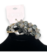 Gray &amp; Gold Beaded Stretch Bracelet Set, 4-Piece, Target Exclusive, NWT - €12,09 EUR