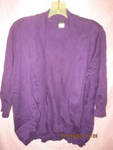 Salon Studio Plum Cardigan Sweater. Size: XL - $10.00