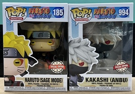 Funko Pop Naruto (Sage Mode) 185 and Kakashi (anbu) 994 Combo - £69.01 GBP