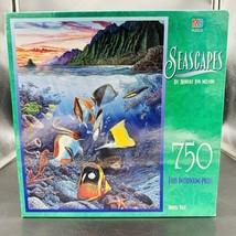 Seascapes 750 Pc Jigsaw Puzzle New Robert Lyn Nelson MB Aquarium Ocean B... - $14.84